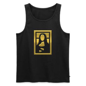 mona lisa spiel - Männer Premium Bio Tank Top - Schwarz - Vorne - Michal (187cm)