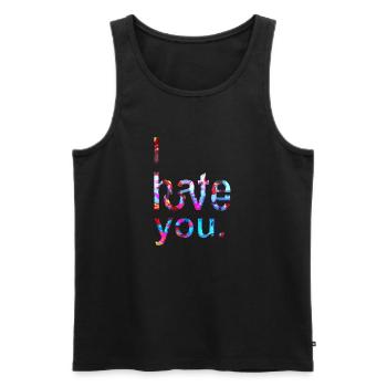 Loser lover drôle mème clown geek déteste l’amour - Débardeur bio Premium Homme - noir - Devant - Michal (187cm)
