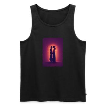 Liebe - Männer Premium Bio Tank Top - Schwarz - Vorne - AI Model Male 178 light (178cm)