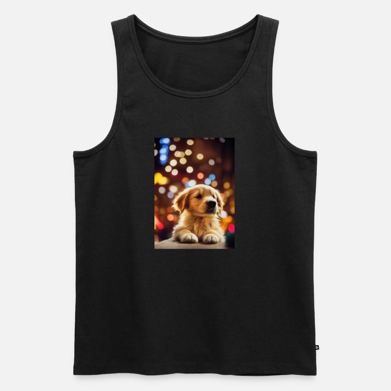 Weihnachtswelpe - Männer Premium Bio Tank Top - Schwarz