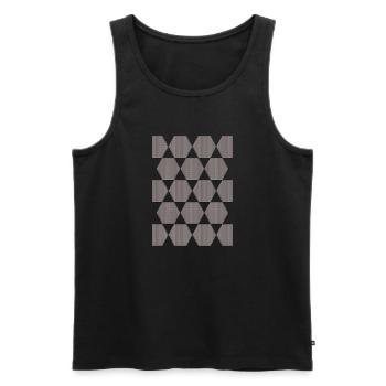 géométrie - Débardeur bio Premium Homme - noir - Devant - Michal (187cm)