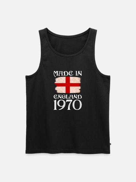 Made in England 1970 - St George's Day - English - Men's Premium Organic Tank Top - black