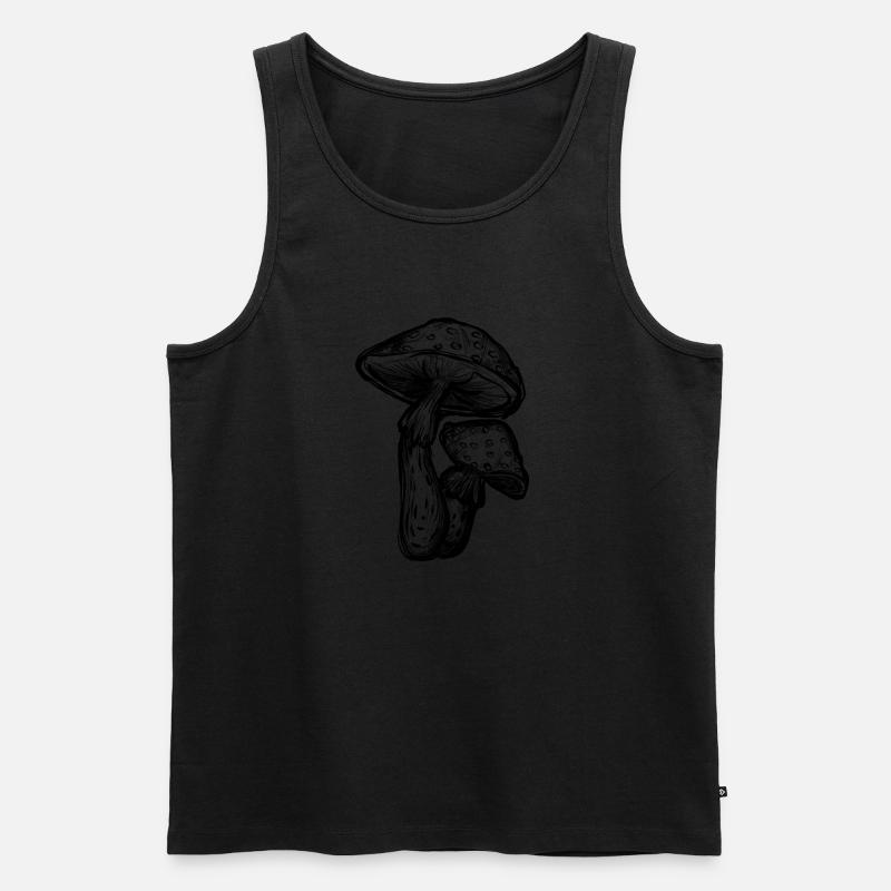 Toadstools Illustration - Débardeur bio Premium Homme - noir
