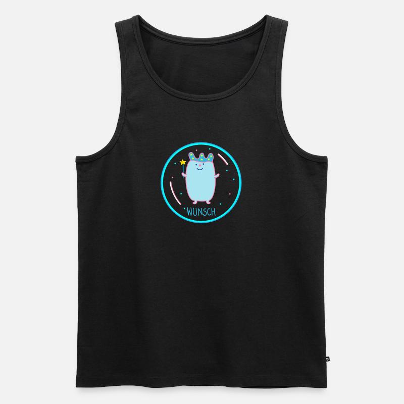 Wunschprinz als Fee (b) - Männer Premium Bio Tank Top - Schwarz