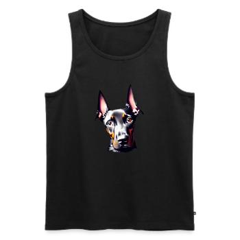 Doberman Doberman chiot Doberman chien dresseur - Débardeur bio Premium Homme - noir - Devant - AI Model Male 178 light (178cm)