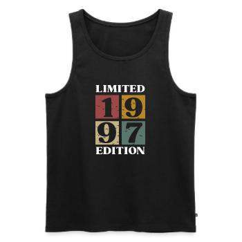 Vintage Gift 1997 Anniversary Limited Edition - Men's Premium Organic Tank Top - black - Front - Michal (187cm)