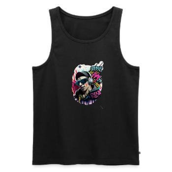 IMG 1644 - Männer Premium Bio Tank Top - Schwarz - Vorne - Michal (187cm)