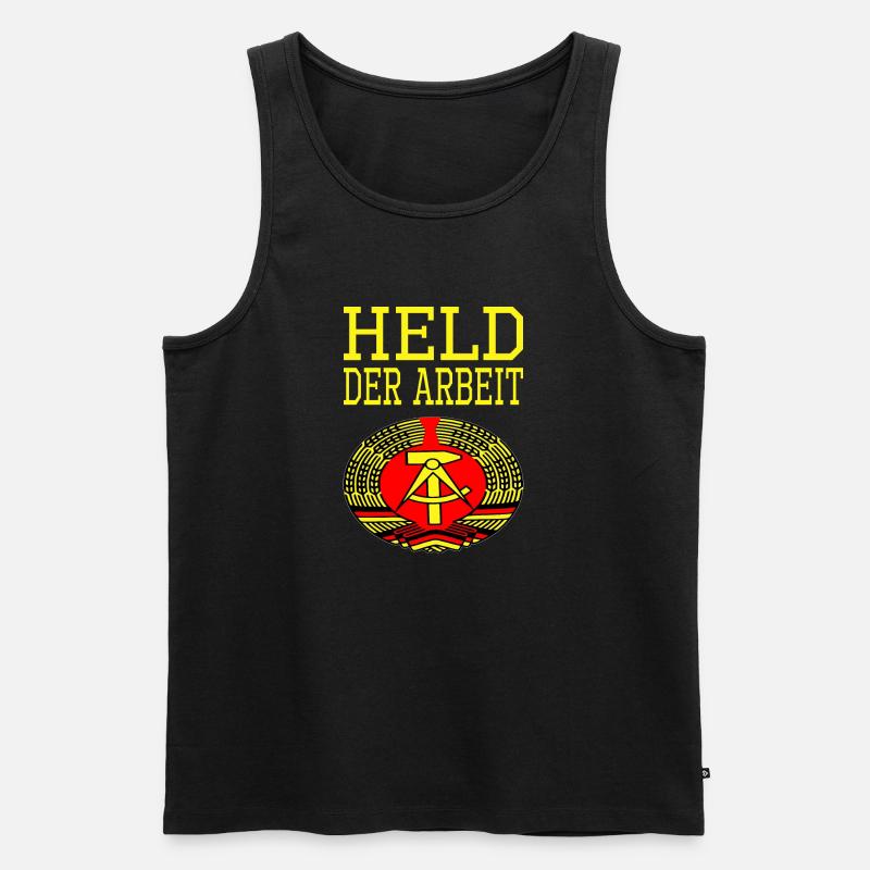 DDR Ossi lustiger Spruch - Männer Premium Bio Tank Top - Schwarz