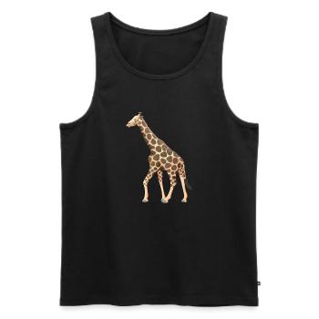 Giraffe - Männer Premium Bio Tank Top - Schwarz - Vorne - AI Model Male 178 light (178cm)