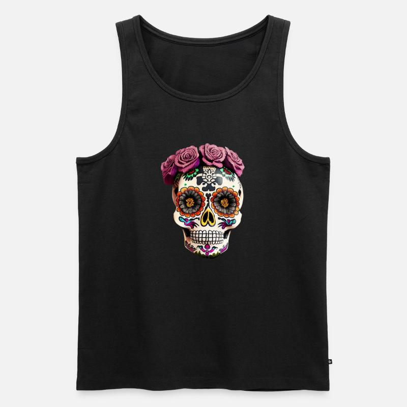 Dia de los Muertos - Männer Premium Bio Tank Top - Schwarz