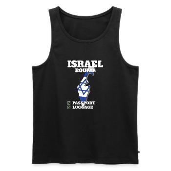 Israël Bound Country Travel Vacances drapeau israélien - Débardeur bio Premium Homme - noir - Devant - Michal (187cm)