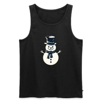 Cheerful Snowman Magic - Men's Premium Organic Tank Top - black - Front - AI Model Male 178 light (178cm)