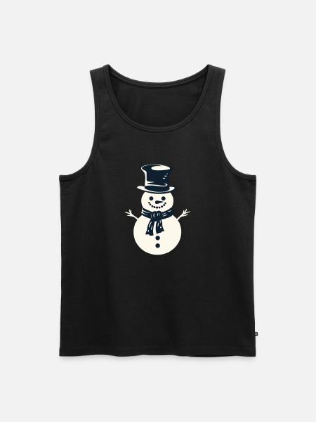 Cheerful Snowman Magic - Men's Premium Organic Tank Top - black
