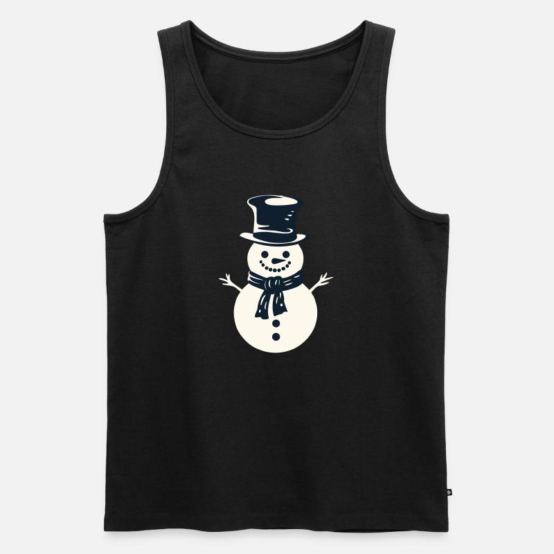 Fröhliche Schneemann-Magie - Männer Premium Bio Tank Top - Schwarz