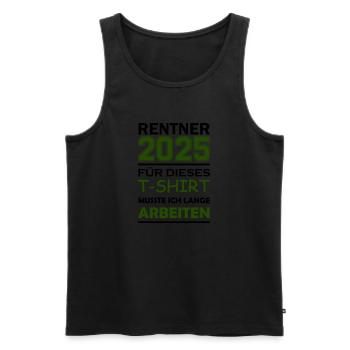 rentner 2025 - Männer Premium Bio Tank Top - Schwarz - Vorne - Michal (187cm)