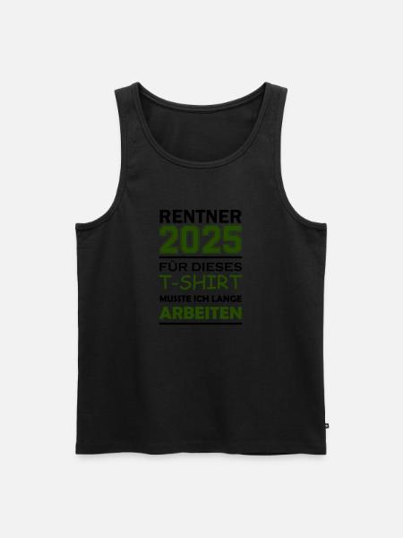 rentner 2025 - Männer Premium Bio Tank Top - Schwarz