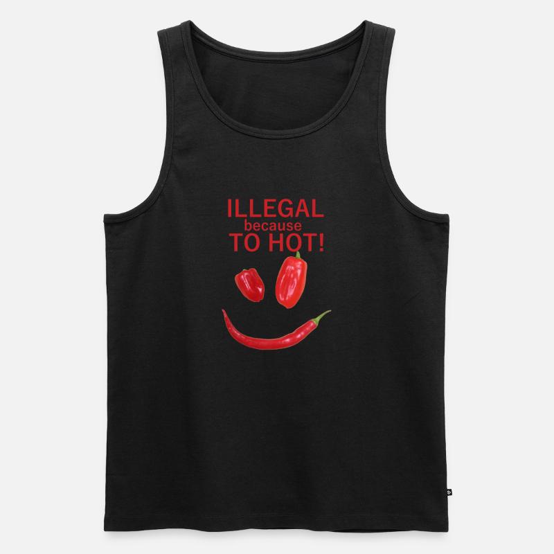 ILLEGAL because TO HOT - Männer Premium Bio Tank Top - Schwarz