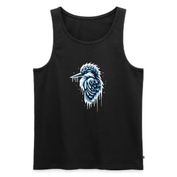 Eisvogel - Männer Premium Bio Tank Top - Schwarz - Vorne - Michal (187cm)