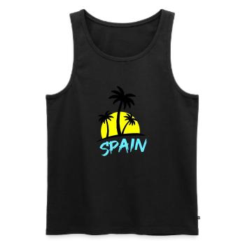 spain - Männer Premium Bio Tank Top - Schwarz - Vorne - Michal (187cm)