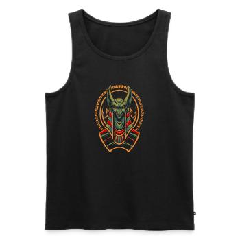 Ägypten-Hieroglyphe Nil-Flagge Pharao-Pyramide Kairo - Männer Premium Bio Tank Top - Schwarz - Vorne - Michal (187cm)