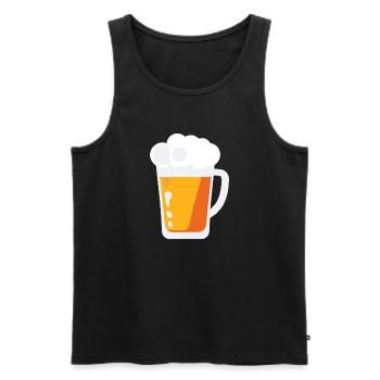 Beer Flask Mug Booze Bachelor Party 1 - Men's Premium Organic Tank Top - black - Front - Michal (187cm)