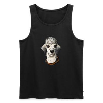 Ida - Men's Premium Organic Tank Top - black - Front - AI Model Male 178 light (178cm)