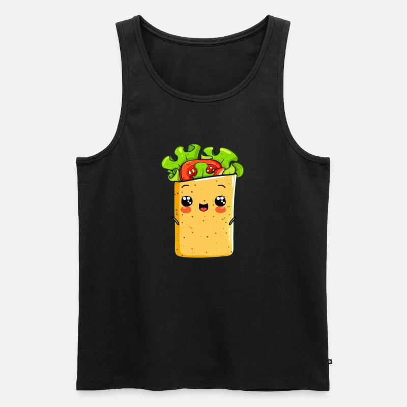 Lustiger Wrap Comic - Männer Premium Bio Tank Top - Schwarz
