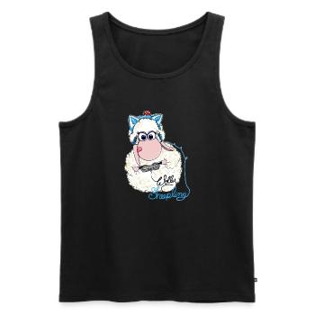 Wolly Sheepling gambles - Men's Premium Organic Tank Top - black - Front - AI Model Male 178 light (178cm)