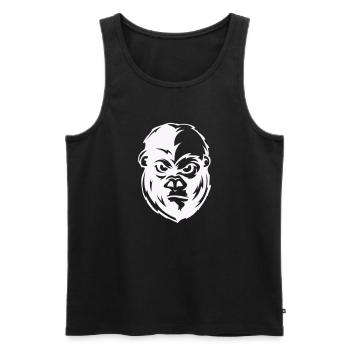 gorilla face tier - Männer Premium Bio Tank Top - Schwarz - Vorne - AI Model Male 178 light (178cm)