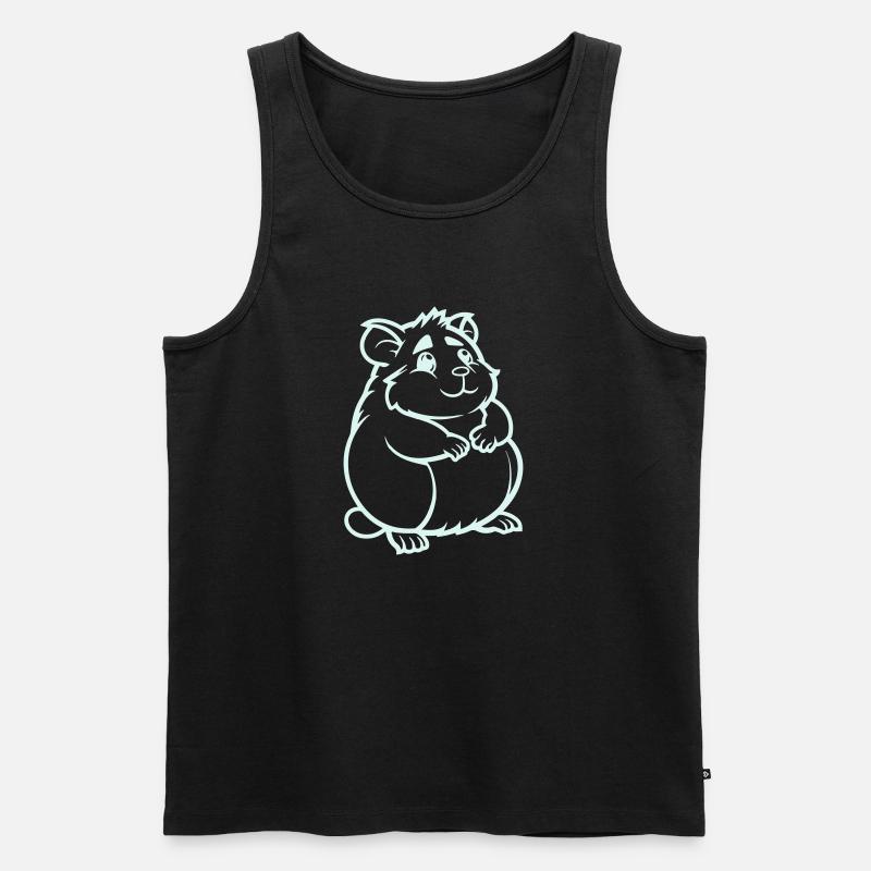 hamster comic tier - Männer Premium Bio Tank Top - Schwarz
