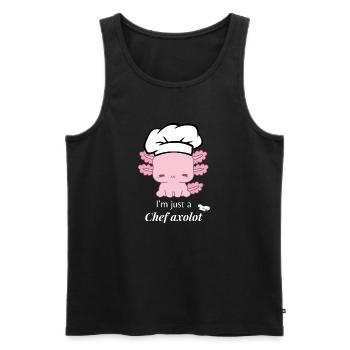 Chef Axolotl - Men's Premium Organic Tank Top - black - Front - Michal (187cm)