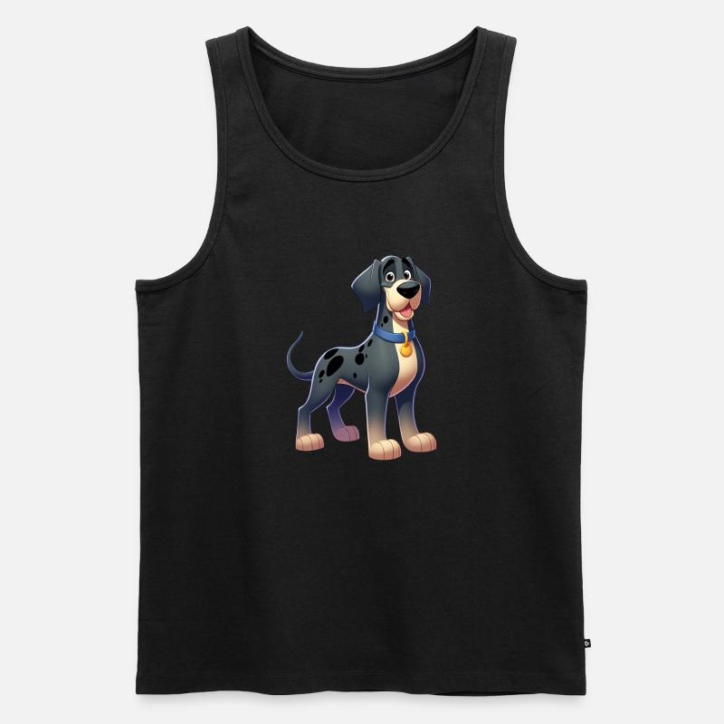 Great Dane 3 - Men's Premium Organic Tank Top - black