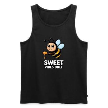 Sweet Vibes Only - Men's Premium Organic Tank Top - black - Front - Michal (187cm)