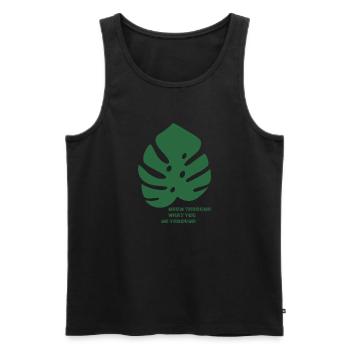 Grow through what you go through - Men's Premium Organic Tank Top - black - Front - Michal (187cm)