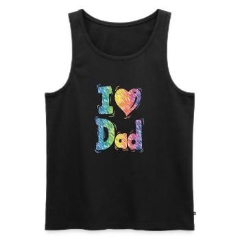 i love you dad dad favorite Best Father pops dad - Men's Premium Organic Tank Top - black - Front - Michal (187cm)