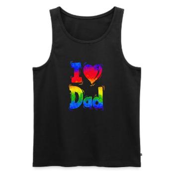 i love you dad dad favorite Best Father pops dad - Men's Premium Organic Tank Top - black - Front - Michal (187cm)