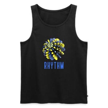 Prints for music lovers, music, trendy - Men's Premium Organic Tank Top - black - Front - AI Model Male 178 light (178cm)