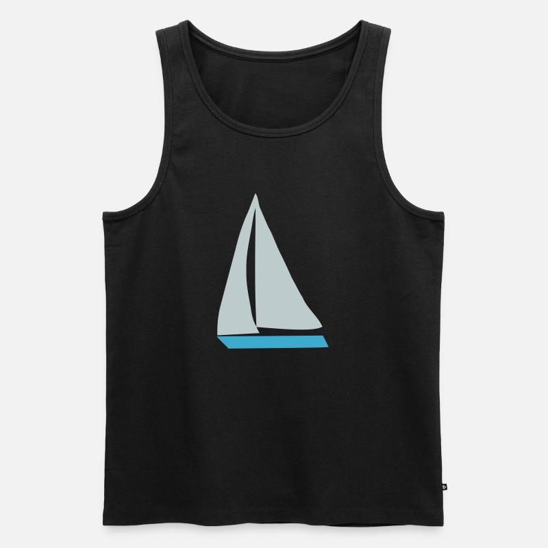 Segelboot - Männer Premium Bio Tank Top - Schwarz