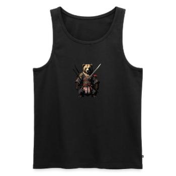 The Ninja Bear - Männer Premium Bio Tank Top - Schwarz - Vorne - Michal (187cm)