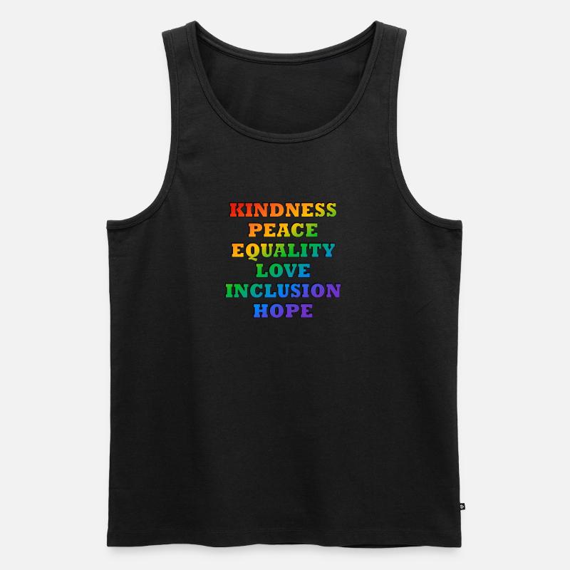 LGBTQ-Pride-Werte - Männer Premium Bio Tank Top - Schwarz