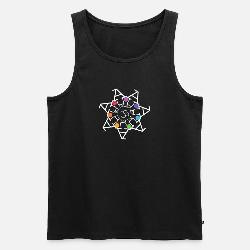 Aum - Männer Premium Bio Tank Top - Schwarz