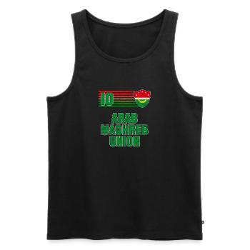 Union des Arabischen Maghreb Fußball Mannschaft - Männer Premium Bio Tank Top - Schwarz - Vorne - AI Model Male 178 light (178cm)