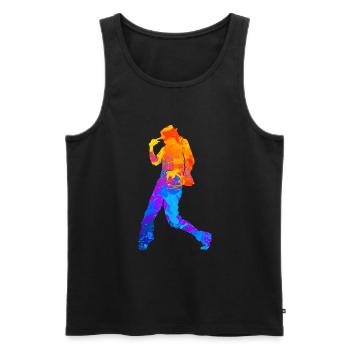 Hip Hop Break Dance Silhouette - Débardeur bio Premium Homme - noir - Devant - AI Model Male 178 light (178cm)