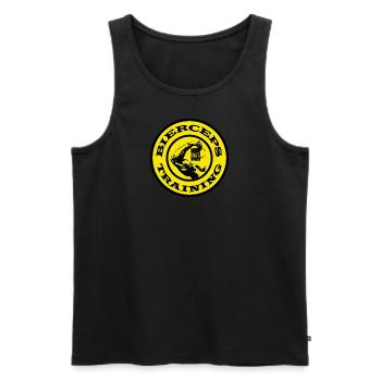 Bierceps Training - Bierkrug mit Bizeps Trinksport - Männer Premium Bio Tank Top - Schwarz - Vorne - Michal (187cm)