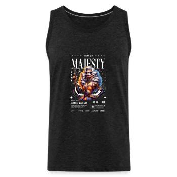 Bewaffnete Majestät - LGBTQ+ Stolz - Männer Premium Bio Tank Top - Anthrazit - Vorne - Alexander (188cm)