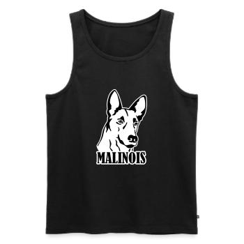 Malinois - Männer Premium Bio Tank Top - Schwarz - Vorne - AI Model Male 178 light (178cm)