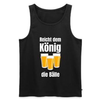 beerpong - Männer Premium Bio Tank Top - Schwarz - Vorne - Michal (187cm)