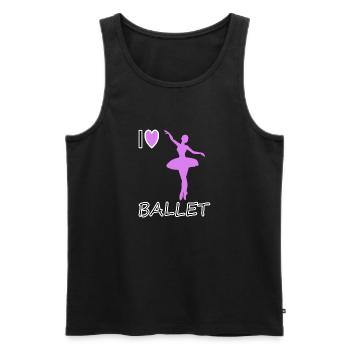 Love Ballet Dancing Ballet Dancer Gift Idea - Men's Premium Organic Tank Top - black - Front - AI Model Male 178 light (178cm)