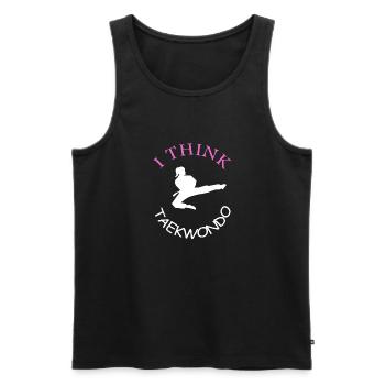 Taekwondo Pratique Arts Martiaux Taekwondo Cadeau - Débardeur bio Premium Homme - noir - Devant - Michal (187cm)