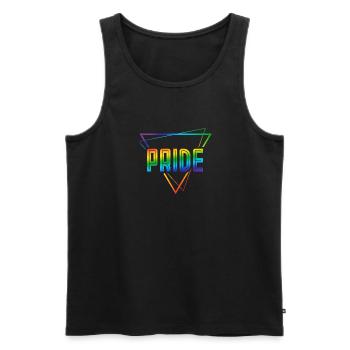 Retro 80s PRIDE - Débardeur bio Premium Homme - noir - Devant - Michal (187cm)